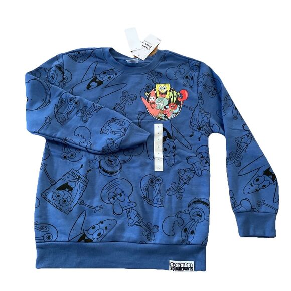 Nickelodeon Other - New Boys Nickelodeon SpongeBob SquarePants Graphic fleece Sweatshirt - Blue L